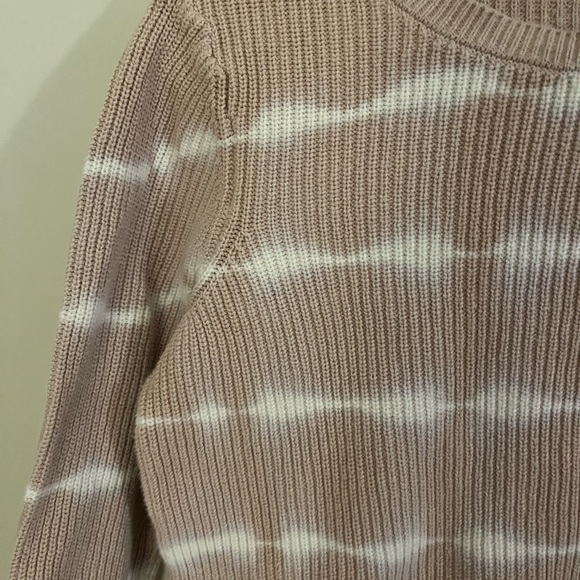 Inc international concepts tie dye sweater cream beige cropped striped ribbed s - Picture 4 of 5